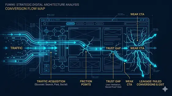 why website is not converting structural blueprint concept