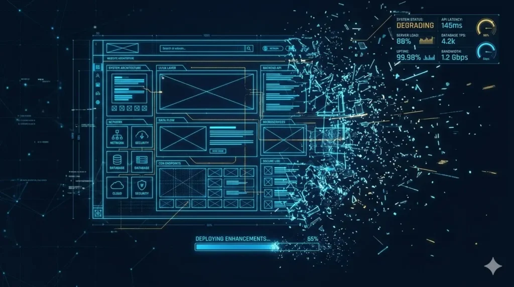 website system architecture performance optimization structure visualization
