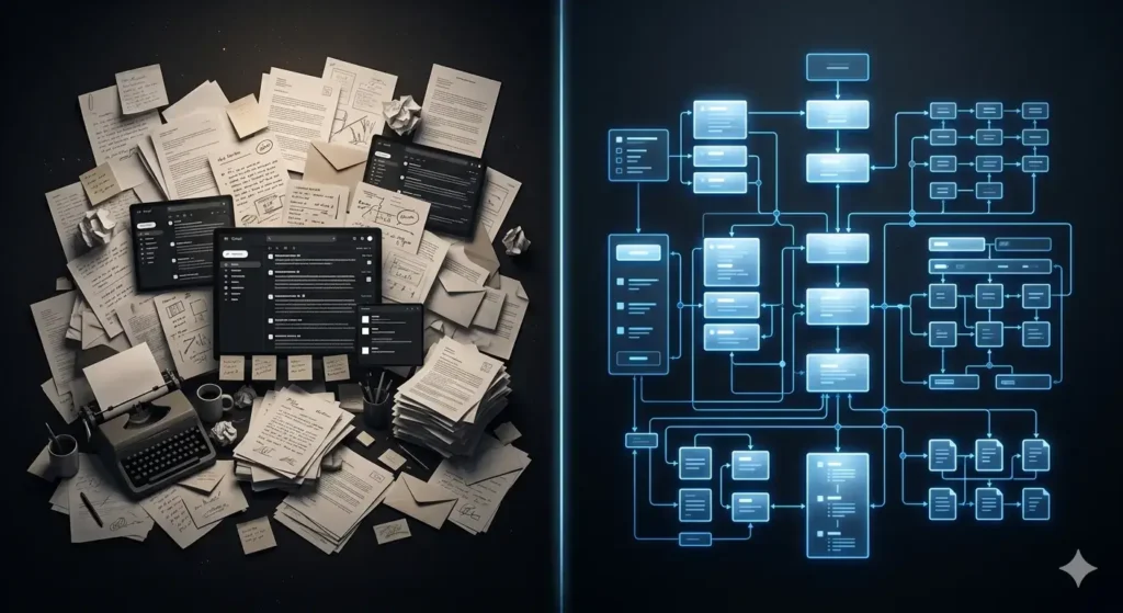 manual workflow vs automated website system
