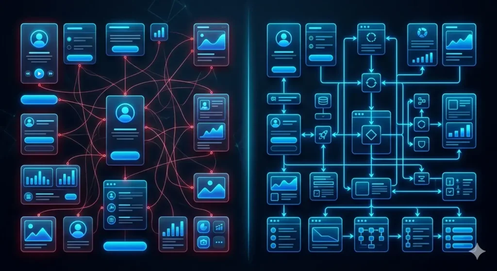 website system architecture vs disorganized structure