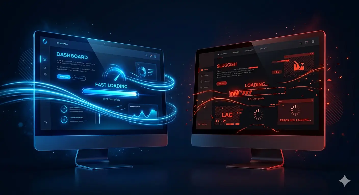 website performance impact comparison fast vs slow
