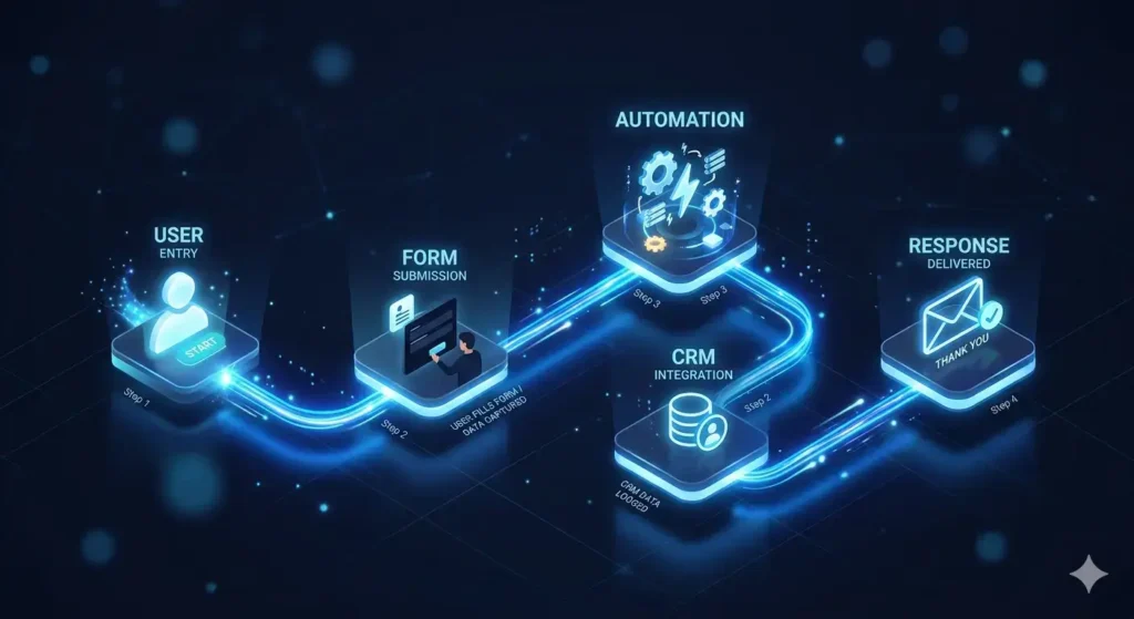 lead generation website system flow diagram