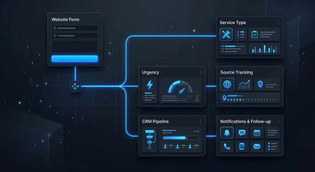 Lead routing, CRM pipeline, and automated follow-up system