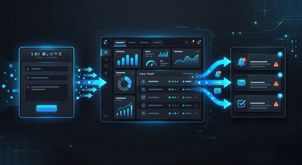 CRM integration and lead handling system