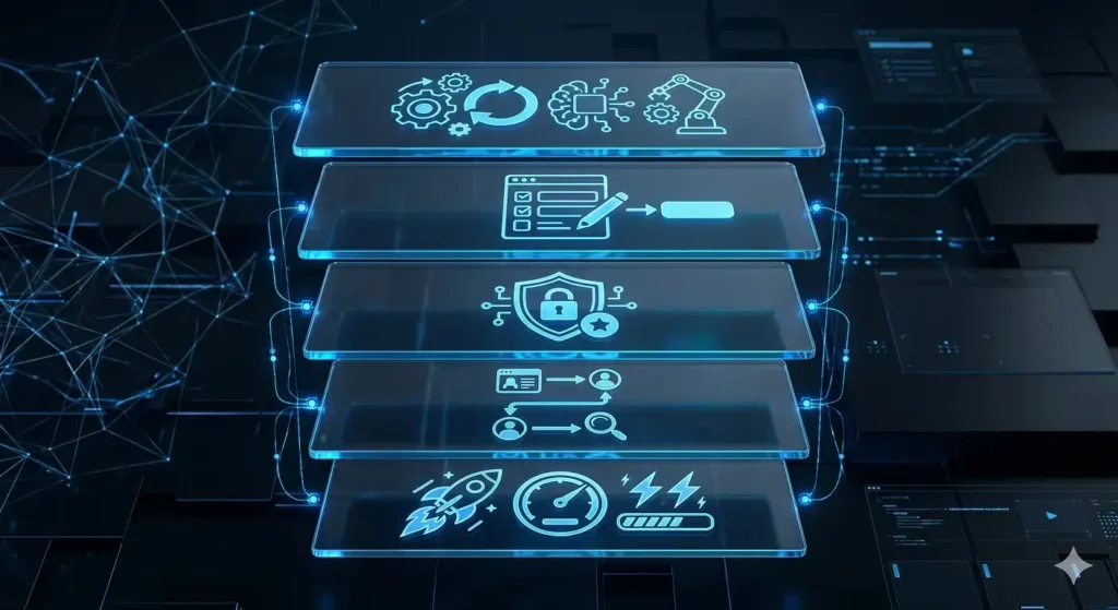 Website optimization layers connected in one system