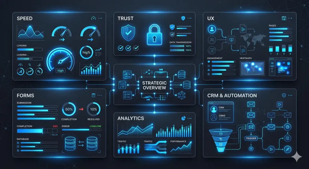 website system audit dashboard