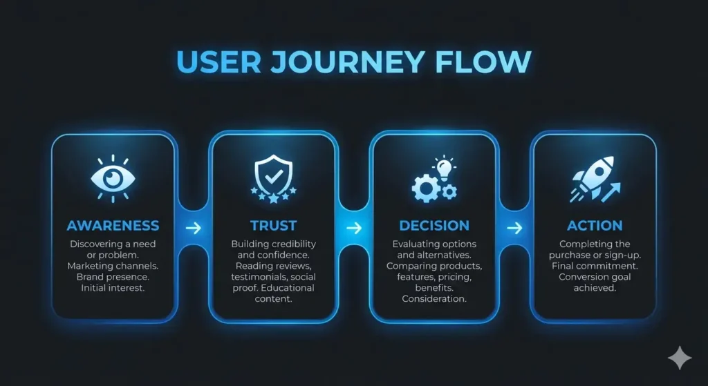 website conversion flow structure